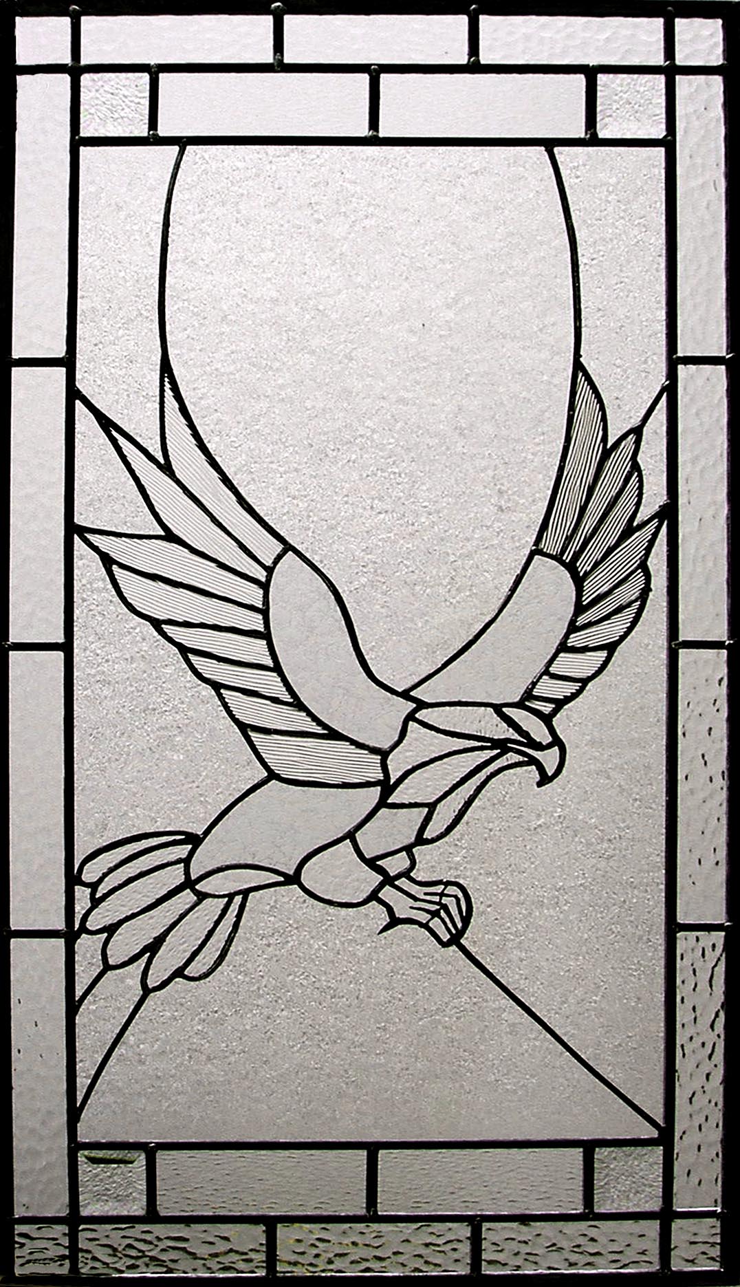 Glaskunstfenster mit Adler
